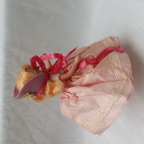 Collectible Vintage Storybook Doll Plastic Sleepy Eyes Pink #3 - Picture 6 of 14